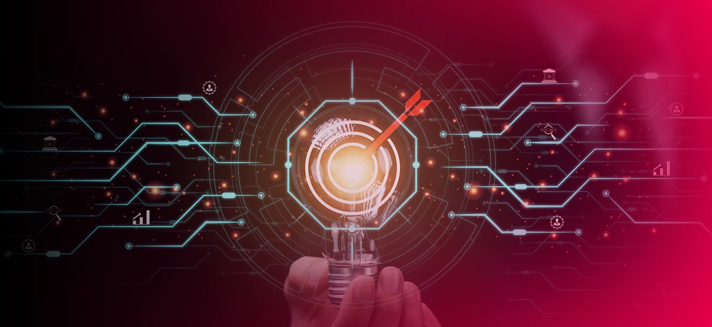 Image depicting futuristic technology symbols representing digital transformation and innovation in a modern context.