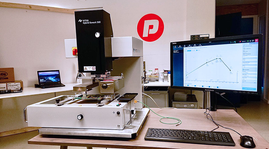 Technician upgrades telecom hardware at a Swiss mobile site as part of Parametric's 3G to 4G retrofit initiative.